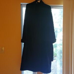 Blue black bathrobe